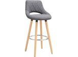 Sgabello Da Bar – Design Industriale – Grigio Scuro – Sgabello Da Bar In Tessuto Con Schienale – Pezzo Unico – Sedia Da Cucina – 1 Pezzo