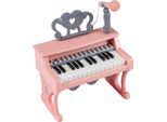 Costway Tastiera Per Bambini A 25 Tasti, Pianoforte Elettronico Per Bambini Con Leggio E Microfono, Strumento Musicale Portatile, Pianoforte Per Bambini Dai 3 Anni In Su