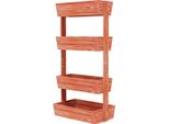 Aiuola Rialzata Per Interni Ed Esterni – 4 Livelli – Aiuola Per Erbe Aromatiche In Legno – Vaso Da Fiori – Aiuola Per Fiori E Ortaggi – 140×65 Cm
