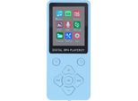 Lettore MP3 MP4 Bluetooth 5.0 Super Sottile Schermo A Colori Da 1,8 Pollici Memoria Espandibile Fino A 128 Gb Lettore Video E Musicale Portatile Blu
