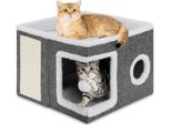 Izrielar Cuccia Pieghevole Per Gatti, Casetta A Due Piani Con Cuscini, Cuccia Salvaspazio Per La Casa