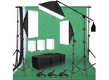 Set Per Studio Fotografico – Softbox E Green Screen – Lampade Da Studio A Led Con Treppiedi – Cornice Per Sfondo – Borsa Per Il Trasporto – Set Completo Per Foto E Video