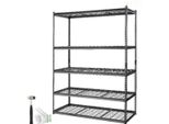 Scrivania Da Ufficio Pro – Scaffale Metallico – Scaffale Per Carichi Pesanti – 5 Ripiani – Nero – 152×61×198 Cm