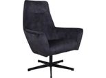 Poltrona Bolt Edge In Velluto – Antracite – Poltrona Lounge Con Cuscino – Per Adulti