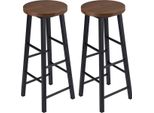 Sgabelli Da Bar – Altezza Seduta 71 Cm – Marrone Scuro – Set Da 2 – Senza Schienale