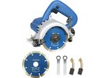 Sega Per Piastrelle E Marmo - Sega Circolare Elettrica - 1200 W - Taglio Obliquo 0-45° - Profondità Di Taglio Regolabile 0-32 Mm - Motore A Spazzole - Blu