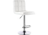 Sgabello Da Bar – Schienale Alto – Ergonomico – Bianco – Altezza Seduta 60–82 Cm – 1 Pezzo