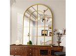 Specchio Ad Arco, Cornice In Alluminio, Montaggio A Parete, Stile Moderno, Specchio Da Bagno, Oro
