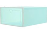 Confezione Da 20 Scatole Per Scarpe - Scatole Pieghevoli - Sportello Frontale Trasparente - Impilabili - 33×23×14 Cm - Per Scarpe Da Ginnastica/Tacchi - Verde