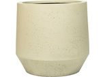 Vivanno Vaso Da Fiori In Fibra Di Vetro Nexora Rotondo, Vesuvcreme Opaco - 41X38 Cm