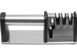 Affilacoltelli - Affilatore A 4 Livelli - Per Coltelli E Forbici - Ceramica/Diamante/Acciaio Al Tungsteno - Acciaio Inossidabile - Taglia M
