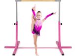 Costway Sbarra Per Ginnastica, Sbarra Orizzontale Con 12 Livelli Di Regolazione In Altezza Da 85 A 145 Cm, Sbarra Per Ginnastica, Sbarra Per Esercizi Fino A 150 Kg, Attrezzi Ginnici Per Bambini Dai 3 Anni In Su