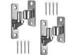 Inf Kit Cerniere Per Cancelli Agricoli In Acciaio Inox - 2 Pezzi 100X35Mm Con Viti