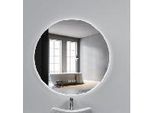 Specchio Costway Con Illuminazione, Specchio Da Bagno Rotondo Con Funzione Di Memoria, Design Antiappannamento E Retroilluminazione, Smart Touch, 70 Cm