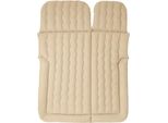 Materasso Gonfiabile Per Auto - Letto Gonfiabile Per Sedile Posteriore - Pvc Floccato, Con Pompa, Morbido, Rettangolare - Beige