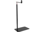 Treppiede Per Proiettore - Supporto Da Pavimento - Rotazione A 360° - Altezza 60-120 Cm - Base Rettangolare 34×20 Cm - Base Acciaio Al Carbonio - Design Salvaspazio - Nero