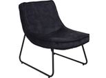 Poltrona Relax Bolt Edge – Velluto – Nero – Poltrona Con Braccioli – Poltrona Da Salotto