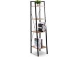 Libreria Bolt Edge – Industriale – Marrone – 4 Ripiani – 34X35X148 Cm – Libreria Aperta – Mdf E Metallo