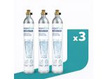 Aquafloow 3× Bombola Di Co₂ Da 425 G (60 L) – Bombole Di Anidride Carbonica Riutilizzabili Per Carbonatori, Adatte Alla Maggior Parte Dei Modelli