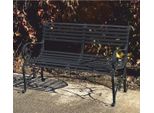 Casa Padrino Panchina Da Giardino In Ferro Battuto In Stile Art Nouveau Grigio Scuro 120 Cm - Mobili Da Giardino