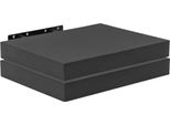 Mensola Da Parete Happyment Nera – 25 Cm – Mensole Da Parete Sospese – Set Da 2 – Mdf – Libreria E Mensola Per Foto – Per Camerette E Soggiorni