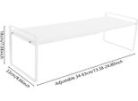 Organizer Per Armadio Da Cucina - Ripiano Estraibile - Regolabile Da 34 A 63 Cm - Ferro - Portata 10 Kg - Per Pentole E Padelle - Nero