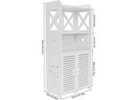 Scaffale Portaoggetti - Scaffale Da Bagno Indipendente - 4 Ripiani - Impermeabile - Elevata Capacità Di Carico - Bordi Di Protezione Rialzati - Bianco