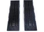 Set Di 2 Rampe Di Accesso Per Auto - Rampe Di Servizio/Accesso Per Auto/Camion - Capacità Di Carico 3 T (3000 Kg) - Plastica Rigida Pp - Dimensioni 695×200×80 Mm - Nero
