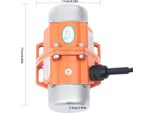 Motore Vibrante Industriale - Motore Asincrono - Monofase - 90 W - 3000 Giri/Min - 208-240 V Ca 50 Hz - IP65 - Arancione, Argento