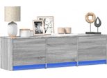 Vidaxl Mobile Tv Con Led Grigio Sonoma 140 X 34 X 40 Cm Materiale Ligneo