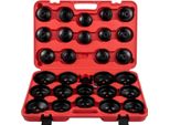 Set Di Chiavi A Bussola Per Filtri Olio, 30 Pezzi – Set Di Chiavi A Bussola Per Filtri Olio Con Attacco Da 3/8" E 1/2"" – Nero"