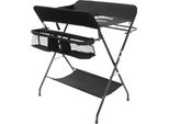 Fasciatoio Per Neonati - Fasciatoio Portatile - Cintura Di Sicurezza - Pieghevole - Capacità Di Carico 15 Kg - Ampio Spazio Di Stivaggio - 0-12 Mesi - Nero