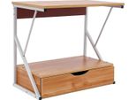 Scaffale Per Microonde - Scaffale Da Cucina A 2 Ripiani Con Cassetto - Pieghevole - Stabile In Mdf E Ferro - Ripiano Per Spezie E Piatti - Facile Da Montare