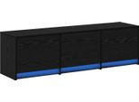 Syfax™ Mobile Tv Rovere Nero 140 X 34 X 40 Cm Legno Multistrato