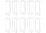 Espositore Per Fiori In Acrilico - Espositore Rettangolare - Set Da 10 Pezzi - Per Matrimoni, Feste, Casa - Trasparente