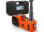 Set Cric Per Auto - Cric Idraulico Elettrico - Capacità Di Sollevamento 5 T - Avvitatore Elettrico - Pompa Ad Aria Integrata - Luce Led - Per Suv, Berline, Camion - Arancione
