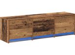 Vidaxl Mobile Tv Con Led Legno Riciclato 140 X 34 X 40 Cm Materiale Ligneo
