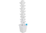 Torre Idroponica - Sistema Di Coltivazione Verticale - 45 Spazi Per Piante - Plastica Pp - Per Fragole, Verdure Ed Erbe Aromatiche - Bianco