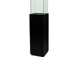 Vivanno Lanterna In Fibra Di Vetro Candela Rettangolare, Nero Scandinavo Opaco - 27X27X100 Cm