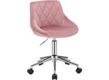 Sedia Da Ufficio Bolt Edge In Velluto – Rosa – Ergonomica – Con Rotelle – Regolabile In Altezza – Senza Braccioli