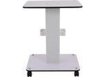 Carrello Per Cosmetici - Carrello Da Salone - Capacità Di Carico 40 Kg - 4 Ruote (2 Con Freno) - Dimensioni 52×40×69 Cm - Legno E Metallo - Richiede Assemblaggio - Bianco