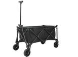 Carrello Da Giardino E Da Spiaggia - Carrello Pieghevole - Grande Capacità - Carrello Da Trasporto - Per Esterni - Portatile - Nero