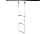 Scala Di Emergenza In Corda - Scala Antincendio Per Finestre - Lunghezza 6 M - Portata 200 Kg - Larghezza 28 Cm - Corda Ø18 Mm - Pioli Antiscivolo Ø2,2 Cm