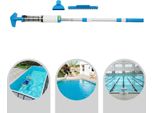 Aspirapolvere Per Piscine - Pulitore Manuale Per Piscine - 3 In 1 - Senza Fili - Ricaricabile - Asta Telescopica - Per Piscine Fuori Terra E Interrate, Spa - Blu