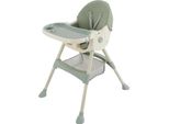 Seggiolone Per Bambini - Seggiolone E Sdraietta 2 In 1 - Ruote Girevoli A 360° - Regolabile - Per Bambini Dai 6 Ai 36 Mesi - Verde Chiaro