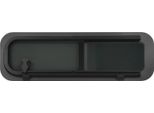 Finestra Per Camper - Finestra Scorrevole Orizzontale - Vetro Temperato - Telaio In Alluminio - 78×28 Cm - Per Camper/Roulotte/Rimorchi - Nero