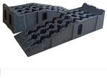 Rampe Di Accesso Per Auto - 1 Paio Di Rampe - Capacità Di Carico 7,26 T - Lunghezza 90,8 Cm - Altezza Di Sollevamento 17 Cm - Larghezza Di Marcia 24,5 Cm - Antiscivolo - Plastica Pp - Nero