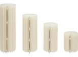Colonne Decorative - Colonne Espositive - Set Da 4 - Pieghevoli - Altezza 40/60/80/100 Cm - Capacità Di Carico 25-30 Kg Per Colonna - Materiale Carta + Pvc - Bianco