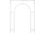 Supporto Per Arco Nuziale - Cornice Con Palloncini E Fiori - Dimensioni 1,8×2,4 M - Acciaio Al Carbonio - Tubo Ø16 Mm - Portata Max. 20 Kg - Bianco