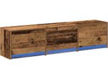 Vidaxl Mobile Tv Con Led Legno Riciclato 165 X 34 X 40 Cm Materiale Ligneo
